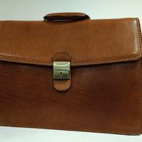 Borsa da lavoro in pelle colore miele