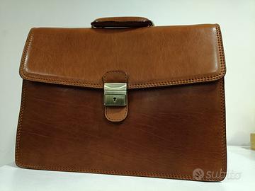 Borsa da lavoro in pelle colore miele