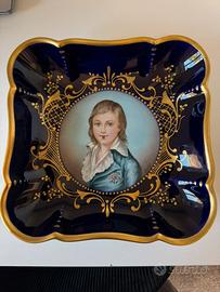 Piatto Limoges dipinto a mano Luigi XVII 22cm oro
