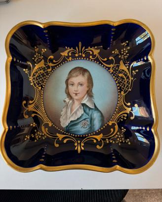 Piatto Limoges dipinto a mano Luigi XVII 22cm oro