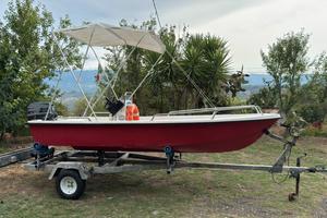 Barca open 4.2 mt + Evinrude 25cv+carrello