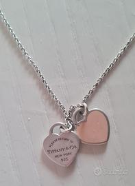 Collana Argento Tiffany &Co Doppio Cuore Mini 