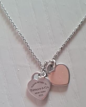 Collana Argento Tiffany &Co Doppio Cuore Mini 