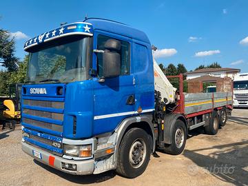 SCANIA 124G 470 PIANALE + GRU PM 15.25 t