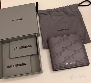 Portafoglio Balenciaga in pelle grigio