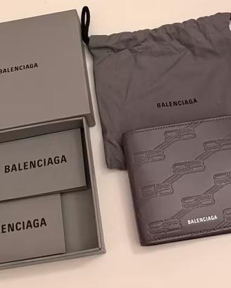 Portafoglio Balenciaga in pelle grigio