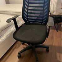 Poltrona gamebin tessuto nera / blu