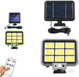FARO COB 252 LED CON PANNELLO SOLARE TELECOMANDO