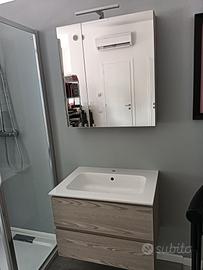 Mobile bagno 70x50 c/specchio contenitore nuovo 