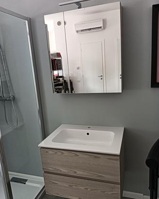 Mobile bagno 70x50 c/specchio contenitore nuovo 