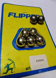 PALLINE METALLO ACCIAIO FLIPPER VINTAGE