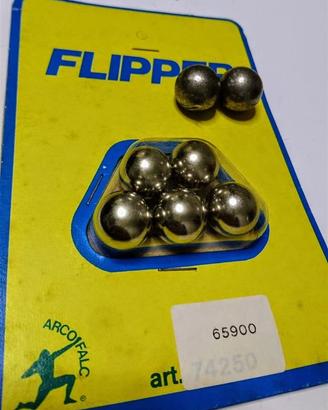 PALLINE METALLO ACCIAIO FLIPPER VINTAGE