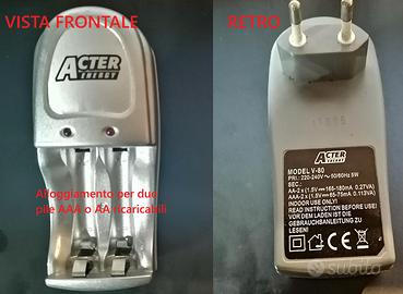 Caricabatterie pile stilo ricaricabili 1.5V