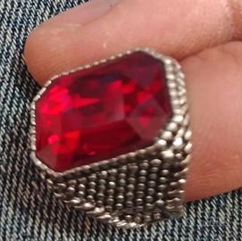 Anello Chavalier in Argento 925 con pietra ovale 