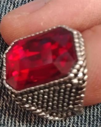 Anello Chavalier in Argento 925 con pietra ovale 
