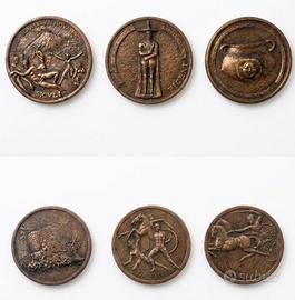 Lotto medaglie in bronzo "Antichi popoli italici"