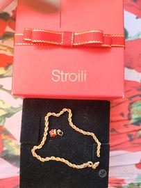 bracciale oro giallo con coccinella 9k