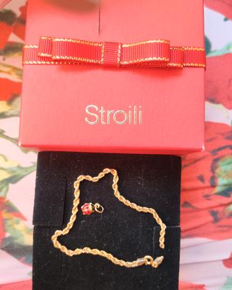 bracciale oro giallo con coccinella 9k