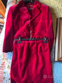 Tailleur in coniglia bordeaux