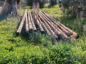 PALI IN LEGNO PER ILLUMINAZIONE