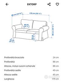 Divano 2 posti Ikea EKTORP
