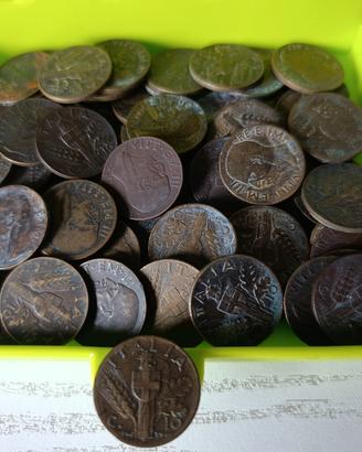 Lotto di 60 monete 10 centesimi impero 