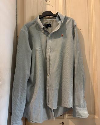 Camicia Ralph Lauren Uomo Grigia e Bianca a Righe