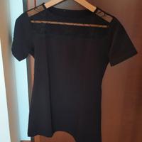 t-shirt donna con Pizzo superiore jadea