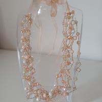 Collana artigianale con cristalli 