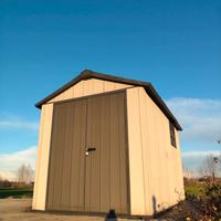 casetta giardino + trattorino + rasaerba 