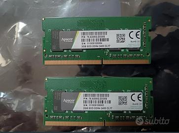MEMORIE RAM DDR4 4GB (2x2GB) SODIMM 2400MHz