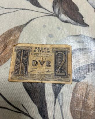 Banconote Set di 1 e 2 lire regno d’italia