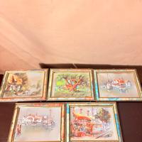 Set di 5 quadri Vintage d'Autore
