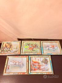 Set di 5 quadri Vintage d'Autore