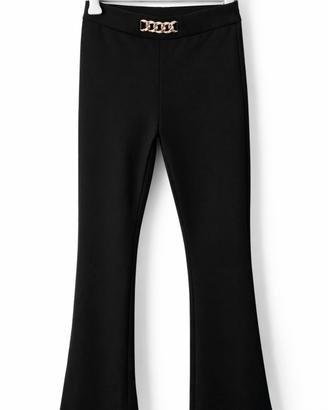 Pantalone nero con dettaglio catena