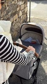 Trio finiti passeggino ovetto e navicella più base