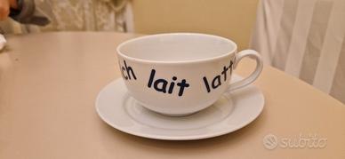 Set 2 tazzine da tè o caffè con piattini in porcel