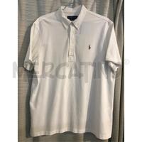 POLO UOMO RALPH LAUREN KNIT OXFORD BIANCA 100 COTO