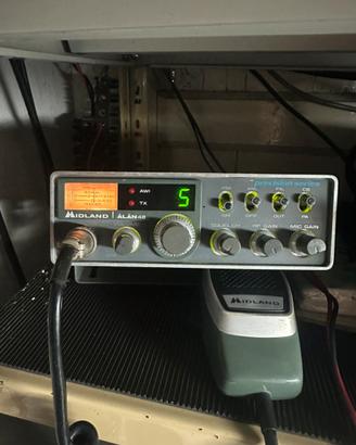 Cb midland alan 48 + antenna + accessorio
