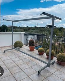 Stendino da giardino con ruote
