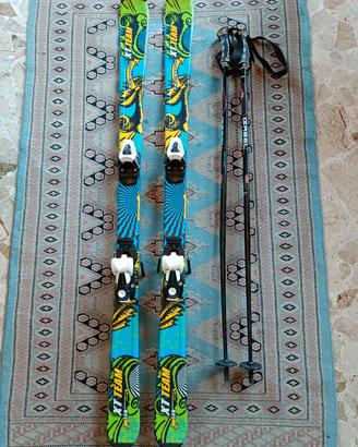 Sci 138cm + racchette 107cm