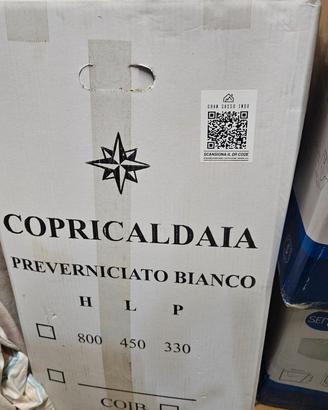 Copri caldaia preverniciato di colore bianco