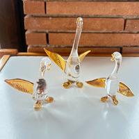 Figurine vetro stile Murano oro assortite
