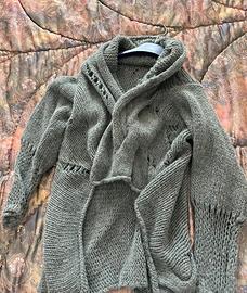 Cardigan lungo grigio morbido