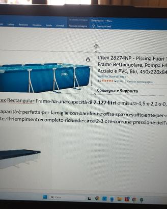 piscina rettangolare fuori terra