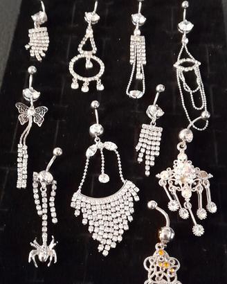 Piercing con zirconi e Swarovski