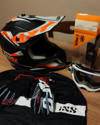 casco + maschera + guanti