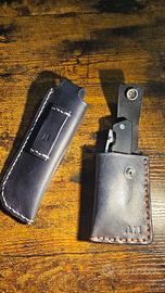 Porta coltello richiudibile Cuoio
