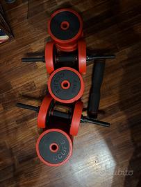 CCLIFE Set 2in1 Manubri e Bilanciere Multifunzione