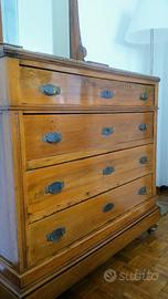 Comò e specchiera noce